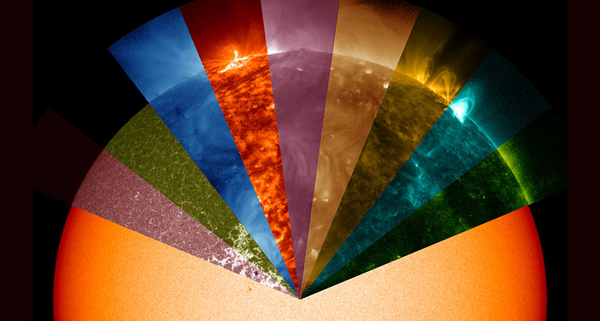 multi-wavelength mosaic of the sun