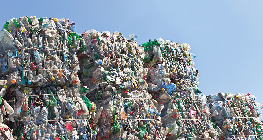 plastic pile