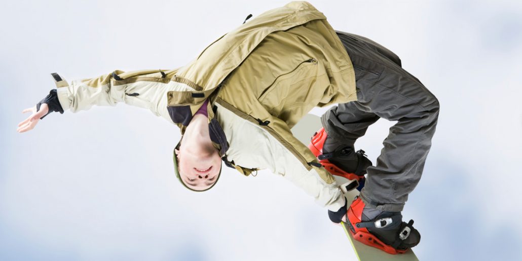 teen snowboarding