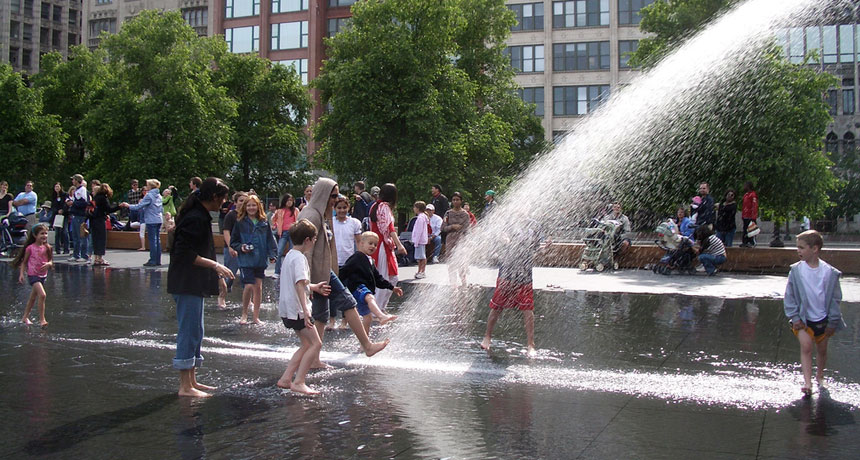 Kids in Chicago celebrate the start of summer. Depending on whether they were exposed to lead early in life, some may carry a lasting legacy that can impact how well they learn and perform in school.