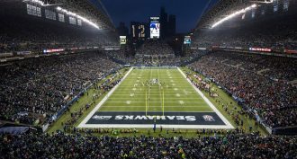 Ground-shaking by crazed football fans at the Seattle Seahawks’ home stadium has been used to test seismic equipment.