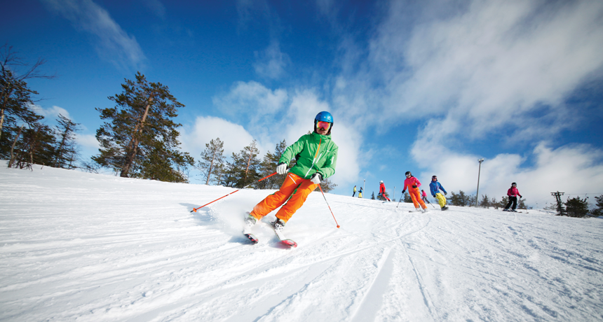 Snow skiing