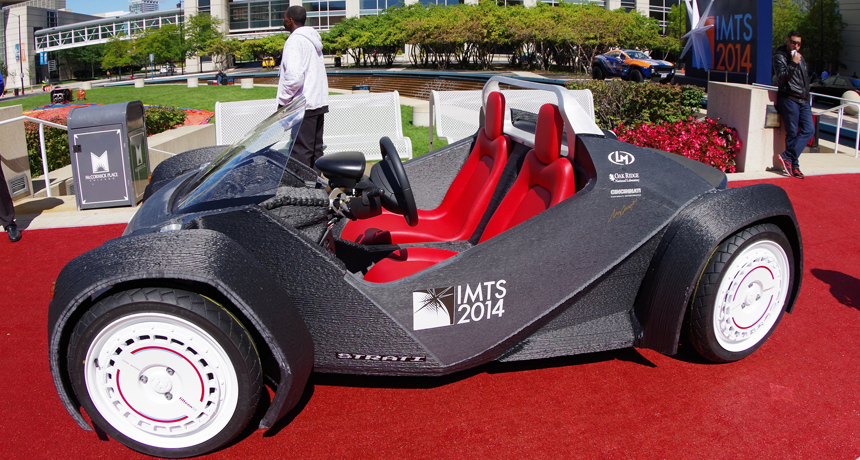 3-D printed car