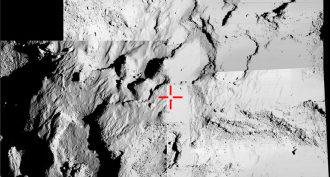 Rosetta landing spot