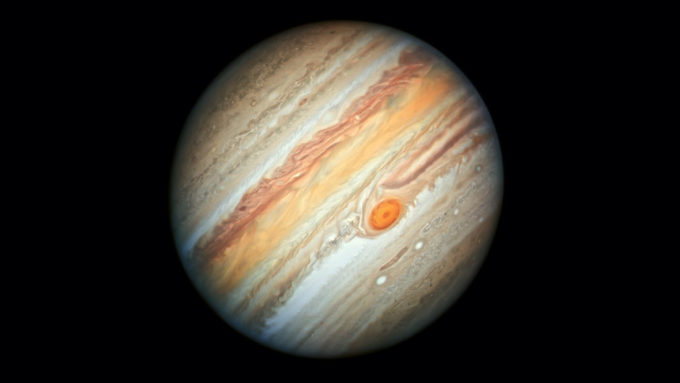 a photo of Jupiter taken by the Hubble telescope