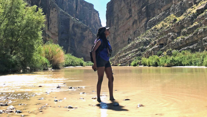 Danielle Belleny standing in a canyon