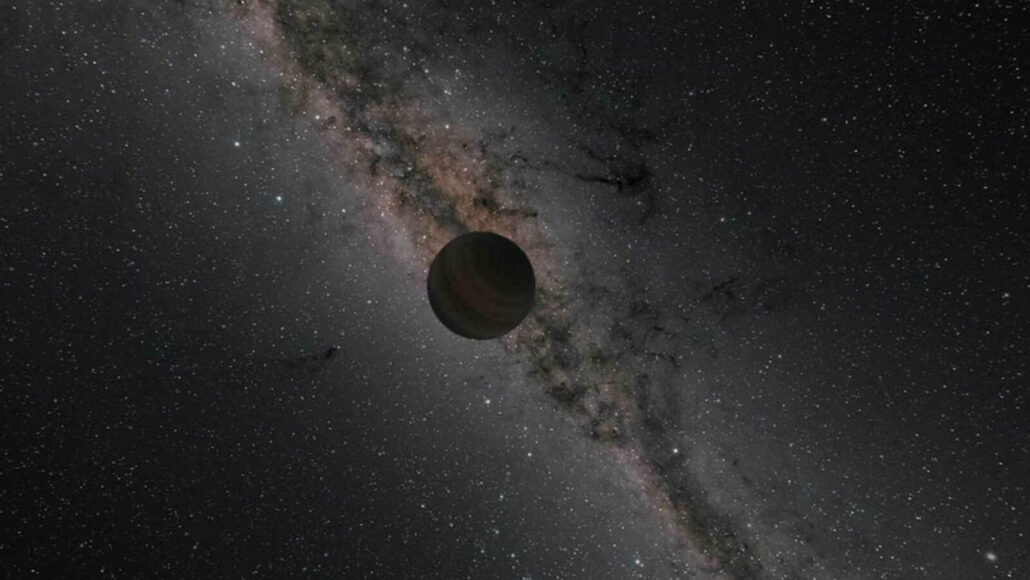 an illustration of a rogue planet