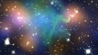 hot gas in a galaxy cluster