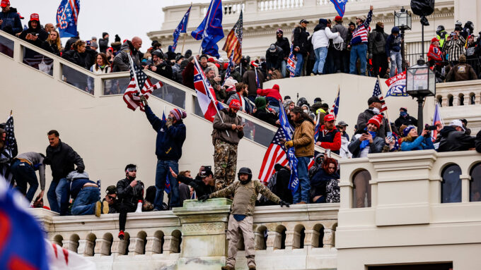 a photo of many of the people who participated in the insurrection at the U.S. Capitol on January 6, 2021