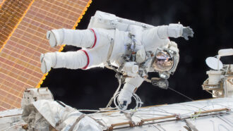 a photo of Scott Kelly on a spacewalk a