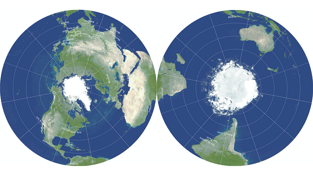 a new projection map of the Earth