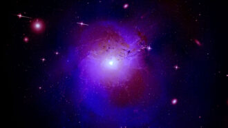 telescope image of the Perseus galaxy cluster