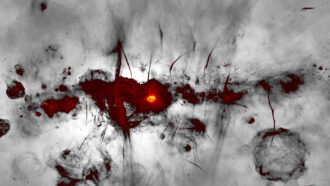 radio emissions from the center of the Milky Way