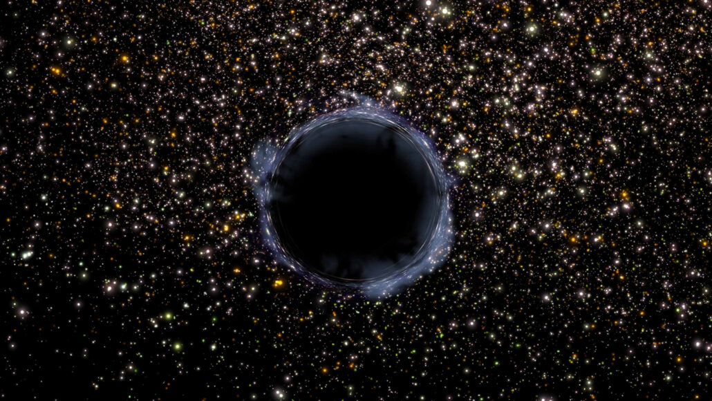 illustration of an isolated stellar-mass black hole