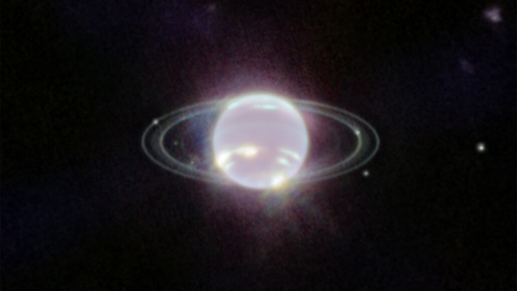 Neptune and its rings as seen in infrared by JWST