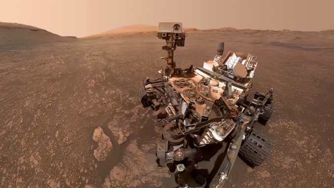 a selfie taken by the Curioisity Mars Rover on Mars