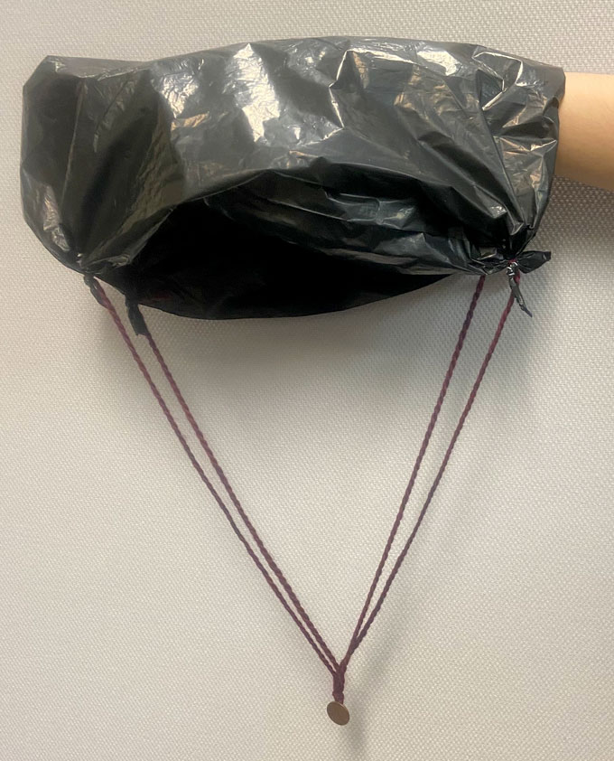 a photo of a handmade parachute