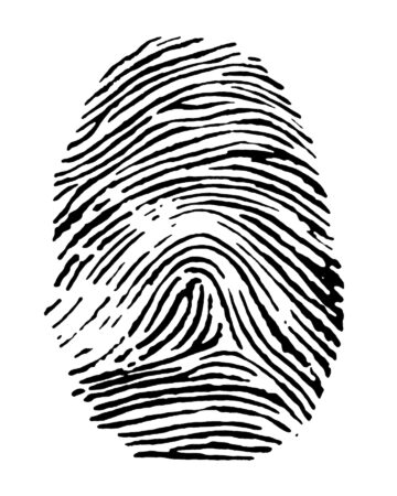 a the black loops and swirls of a fingerprint are drawn on a white background