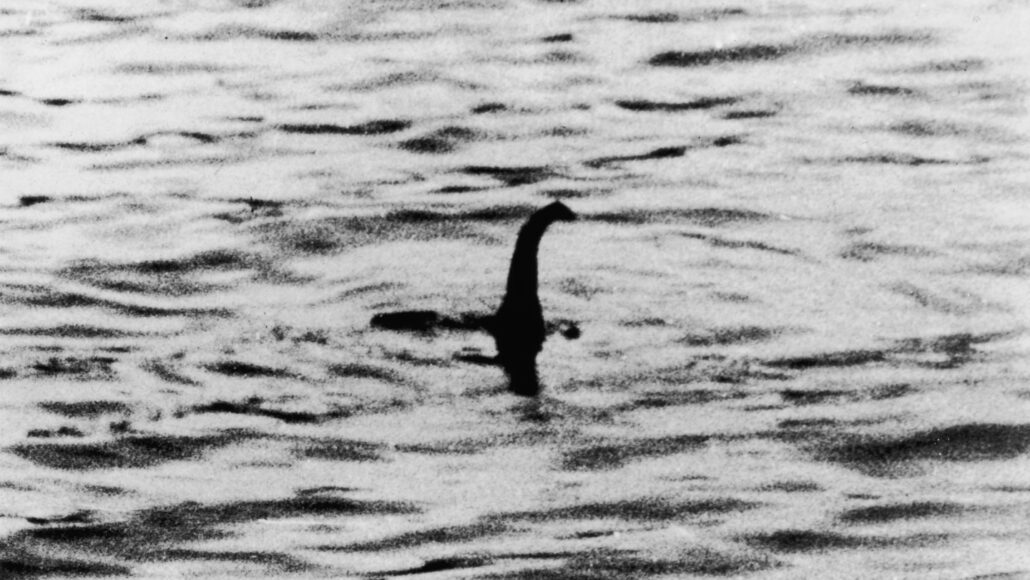 A 1934 photo supposedly of the Loch Ness Monster.