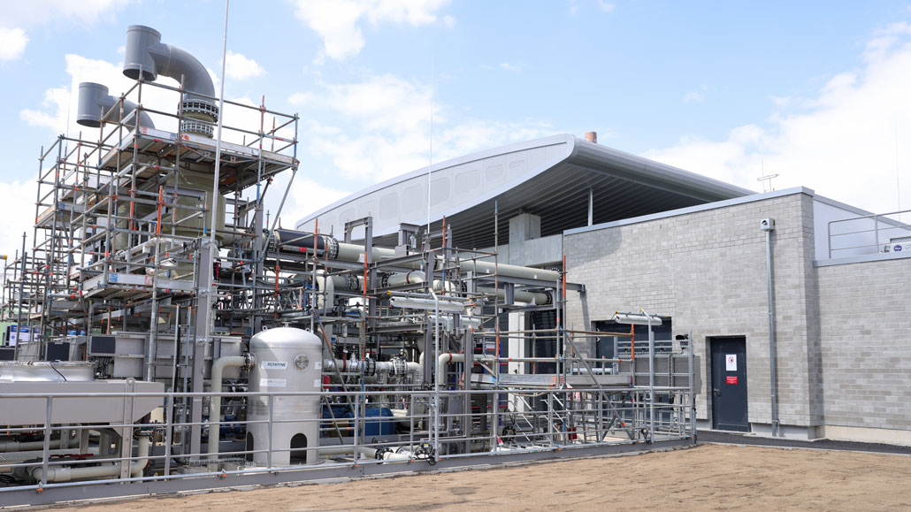 the outside of a hydrogen production plant