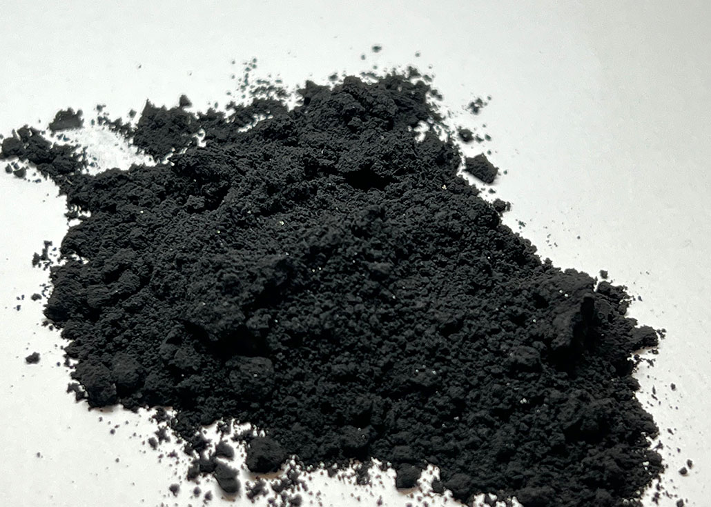 a pile of fine black powder