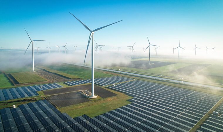 a wind and solar farm
