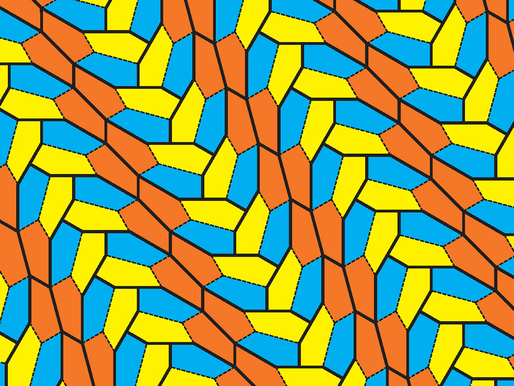 a tiling patern made of five sided shapes