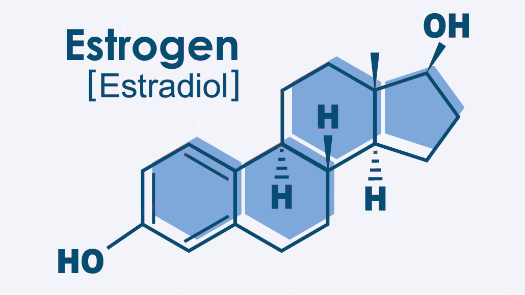a diagram showing the molecular structure of estrogen or estradiol
