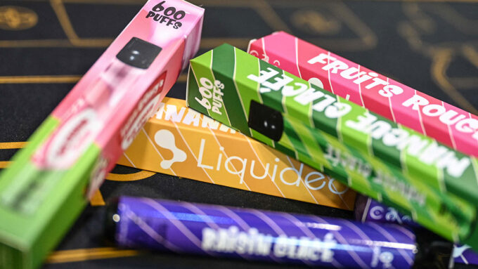 a pile of e-cigarettes for sale for vaping