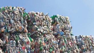 plastic pile
