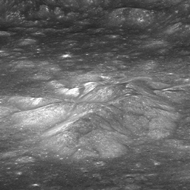 This image is of the central peaks inside Bullialdus crater. Sensors viewing the peaks in wavelengths of light invisible to the naked eye detected increased concentrations of hydroxyl. This suggests that rocks on the peaks might contain small amounts of water. Credit: Klima et al. 2013, Nature Geoscience