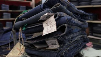 Engineered bacteria can produce indigo — without harsh chemicals — to dye denim, the fabric used in these jeans.