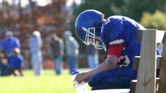 tired football player