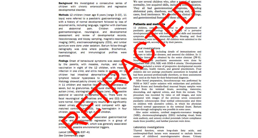 Wakefield retraction