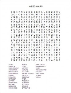 Weed wars WORDFIND
