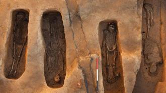 Excavating four graves at a historic church in Jamestown, Va., researchers turned up the remains of colony’s leaders buried there more than 400 years ago.