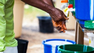 nurse washing hands