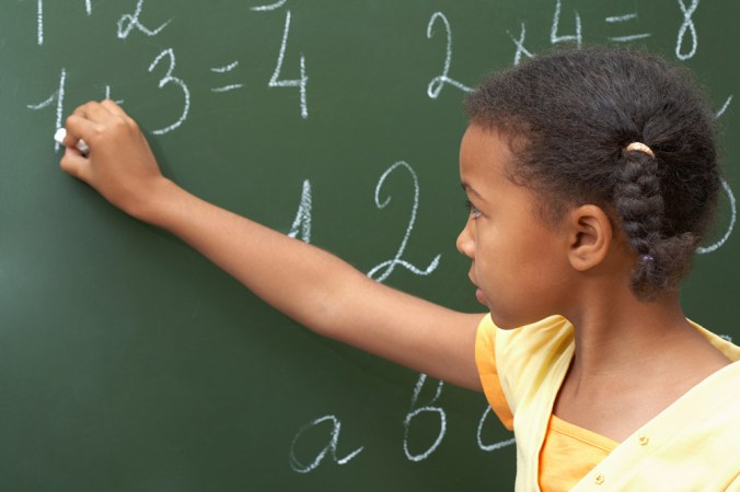 A child’s talent for learning math may relate to the size and wiring of different parts of the brain. Credit: iStockphoto