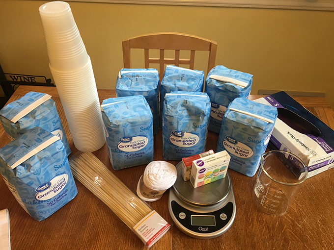 a photo of the supplies used to make rock candy