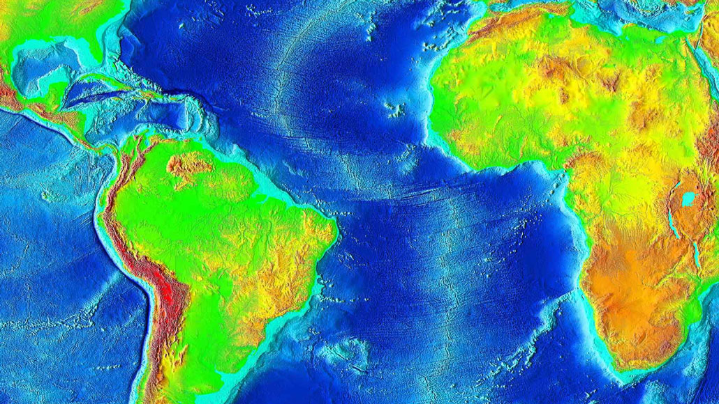 Rock rising from below the Atlantic may drive continents apart