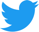the flying blue bird silhouette that is the Twitter icon
