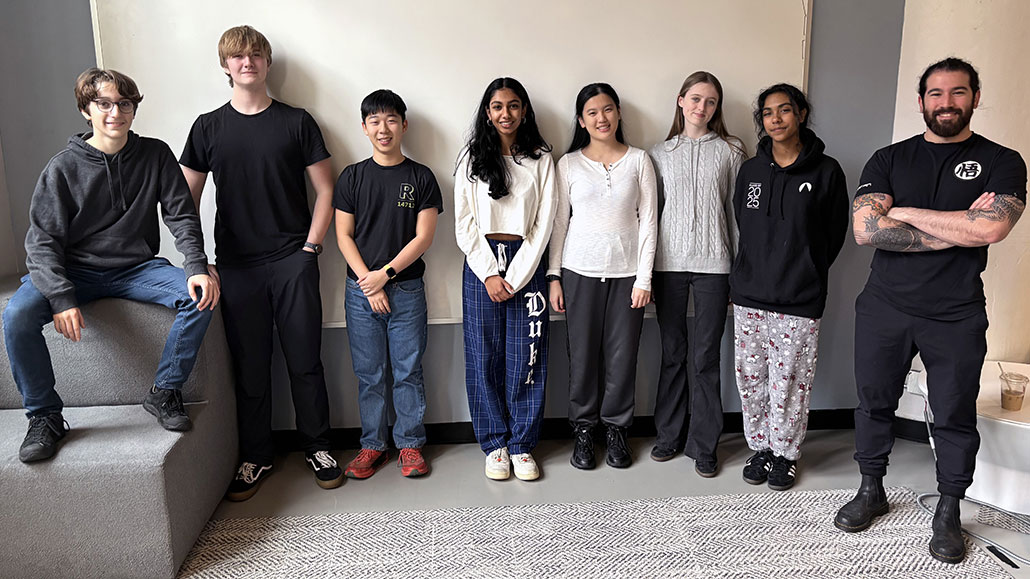 a photo showing the teens and teacher on the Avenues the World School Team