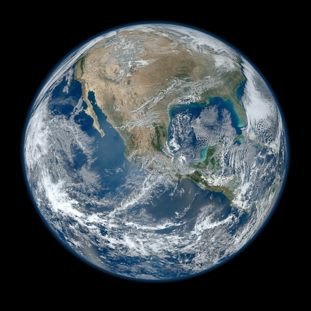 a composite image showing Earth from space