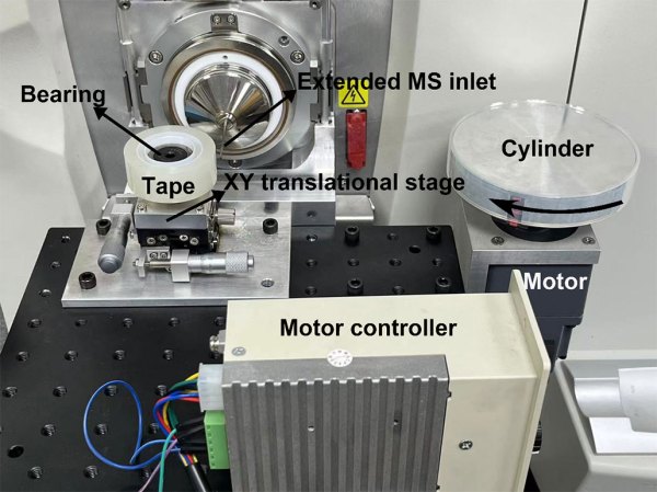 a photo of a tape test setup used in the lab