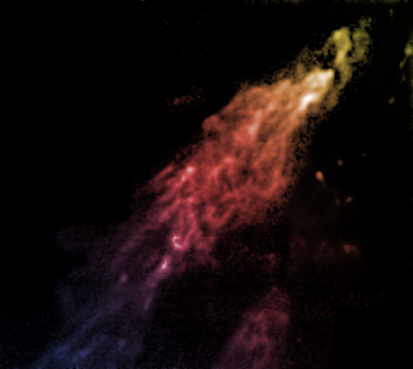 a radio telescope image of Smith's Cloud