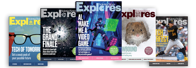 Science News Explores magazine covers