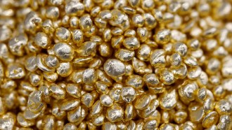 Shiny gold pellets