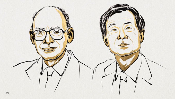 A cartoon of two men's headshots is shown.